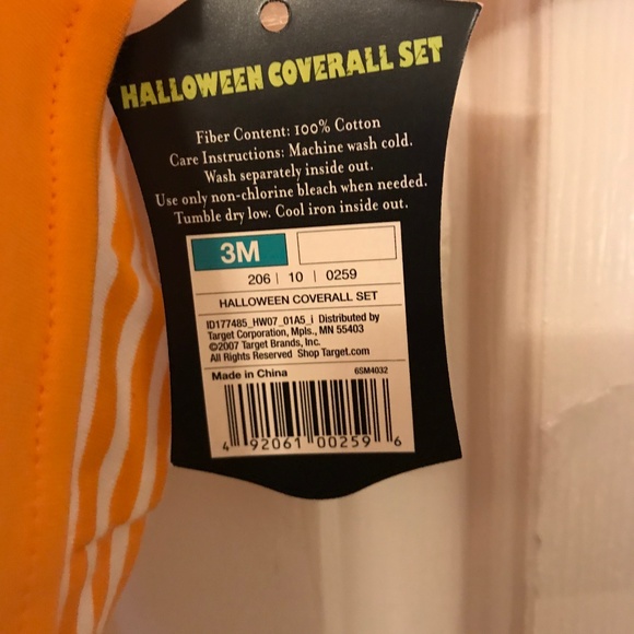 Baby Halloween 3-Piece Coverall Set 3 Months NWT - Picture 3 of 5